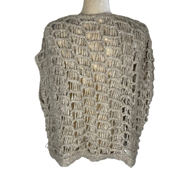 Zara Oversized Open Knit Boxy Chunky Sweater Size Small - Picture 2 of 7